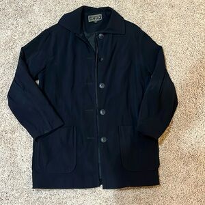 Black Long Pea Coat (Size 1/2)